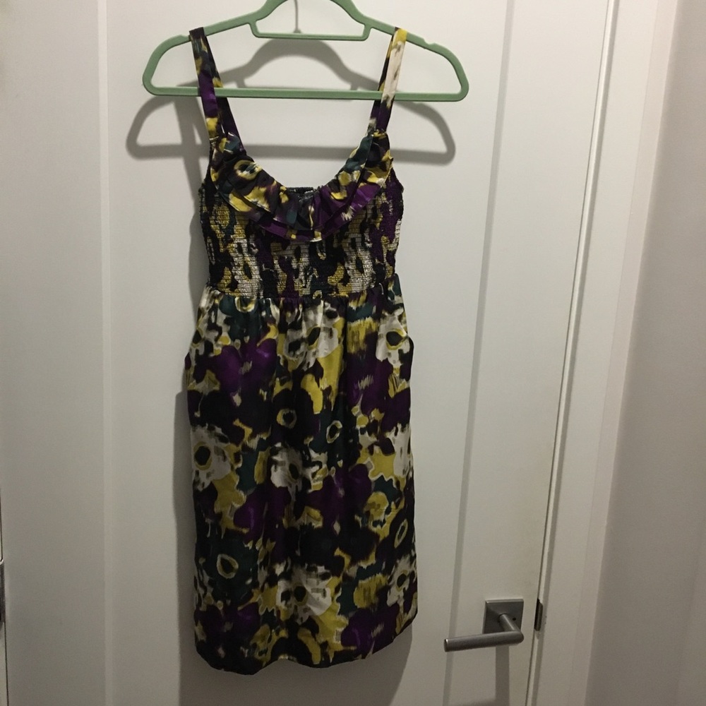 Anthropologie silk dress with pockets